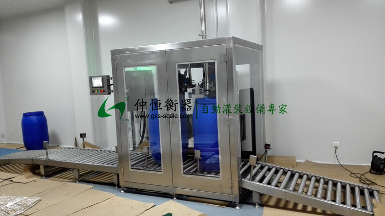 仲恒GAF-300SM自動灌裝線客戶現(xiàn)場安裝展示1